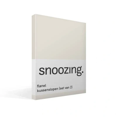 Afbeelding van Snoozing Flanel Kussenslopen Set van 2 40x60 cm Ivoor
