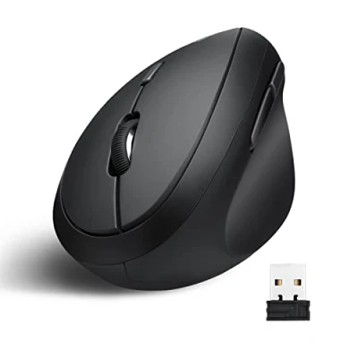 Image de Perixx PERIMICE 719 S souris ergonomique pour droitiers optique 6 boutons sans fil 2.4 GHz récepteur USB noir