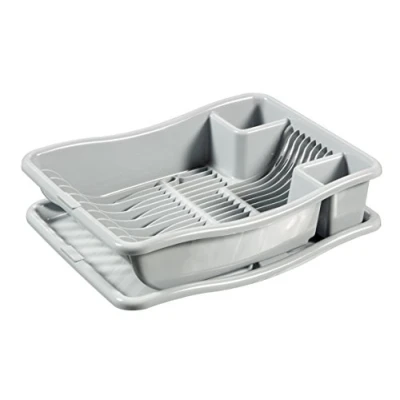 Afbeelding van Curver afdruiprek small + dienblad licht grijs 290x390x105