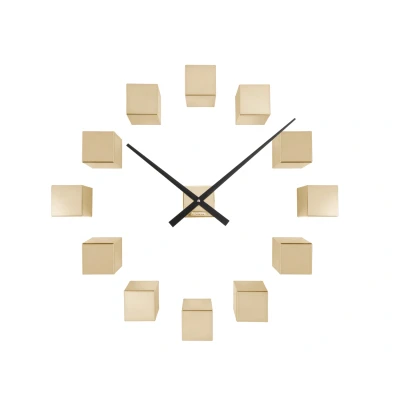 Afbeelding van Karlsson Wandklok DIY Cubic Metallic gold Ø40cm