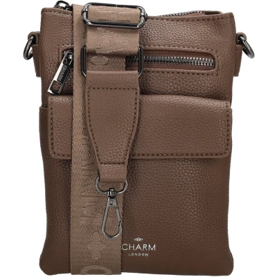 Afbeelding van Charm London Pentonville Schoudertas Crossbodytas Schouderband Praktisch Vakken Mokka