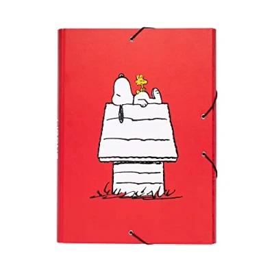 Afbeelding van Grupo Erik Snoopy A4 kartonnen map met harde flappen tas 24 x 34 cm schoolbenodigdheden, kantoorbenodigdheden