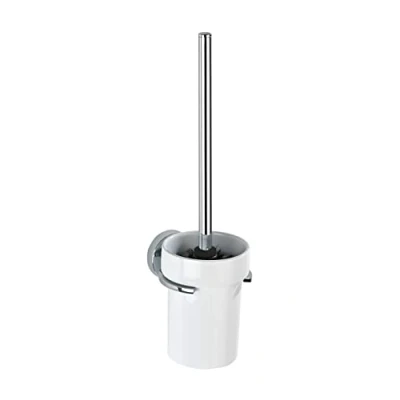 Afbeelding van WENKO Vacuum Loc® Capri wc borstel bevestiging zonder boren, gegoten zink 11 x 37 14,5 cm, verchroomd