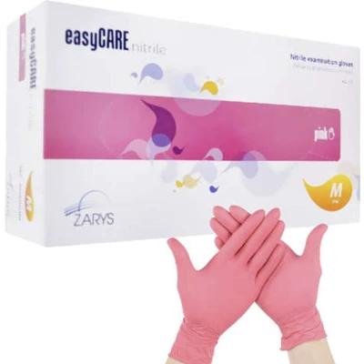 Afbeelding van Beautylushh Nitrile Wegwerphandschoenen Roze Poedervrij 100 stuks Maat S