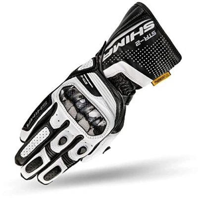 Afbeelding van Shima STR 2 Motorhandschoenen voor heren, touchscreen handschoenen, zomer, sport en leer met bescherming van carbon, hand vingerglijders, versterkte handpalm (wit, XL)