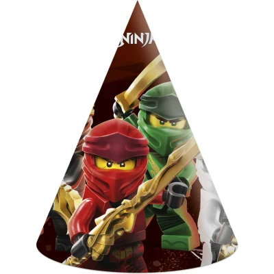 Afbeelding van Folat Feesthoedjes Lego Ninjago Papier 6 Stuks