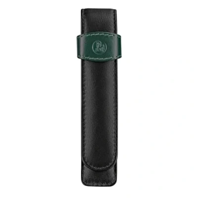 Afbeelding van Pelikan 923524 leren etui voor 1 pen, zwart/groen