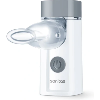 Afbeelding van Sanitas SIH 52 Inhalator Vernevelaar Aerosoltoestel voor volwassenen en kinderen Geschikt op reis Mesh technologie Desinfecteerbaar Incl. Micro USB kabel, mondstuk &amp; 2 maskers Jaar garantie
