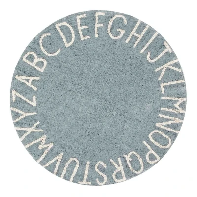 Afbeelding van Lorena Canals Vloerkleed ABC Naturel Blauw