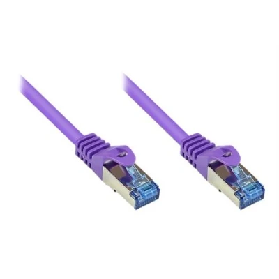 Image de Good Connections RNS Cordon de raccordement RJ 45 (M) pour 40 m SFTP, PiMF CAT 6a sans halogène, crochet violet