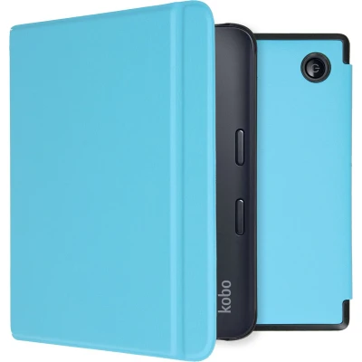 Afbeelding van Hoesje geschikt voor Kobo Libra 2 E reader iMoshion Slim Hard Case Bookcase Ook Tolino Vision 6 Lichtblauw