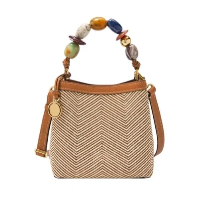 Afbeelding van FOSSIL Schoudertas Handtas Jessie Bucket Crossbody Bag Neutral Multi Bruine