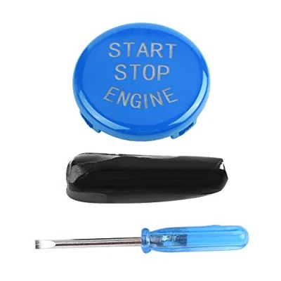 Afbeelding van Drukknop voor motoruitschakeling, Keenso knop de startschakelaar van motor auto (blauw)