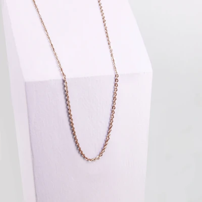 Image de Ponytail&amp;Co Collier avec maillon ovale plat Or Rose 38+6cm