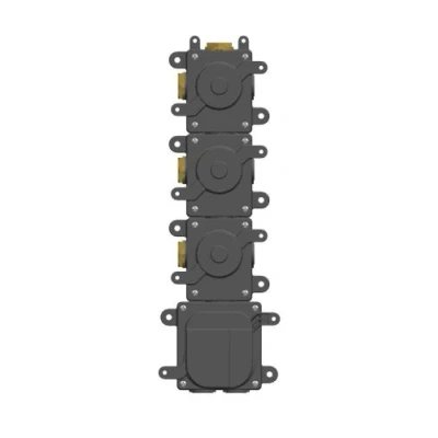 Afbeelding van HotBath Mate High Flow inbouwdeel met 3 stopkranen MHF003