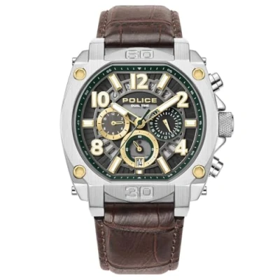 Afbeelding van Police Norwood Chronograaf, Dames, Maat: One Size, Braun