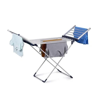 Afbeelding van Dirt Devil Elektrisch Droogrek met Verwarming 230W Staand Wasrek Inklapbaar 12M Droogruimte IPX1 Waterbestendig Wasdroogrek 147 x 54 94 cm Aluminium