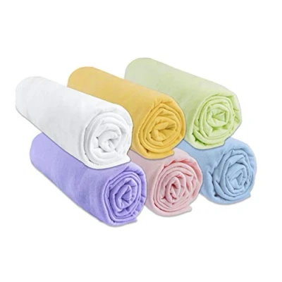 Image de Lot de 6 draps housse bébé Coton jersey 60x120 Coloris mixte Multicolore