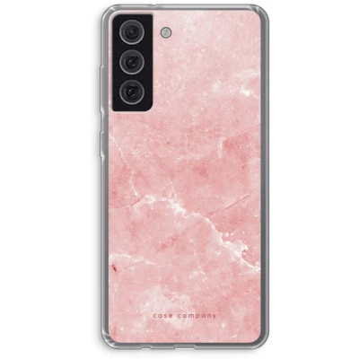 Afbeelding van Case Company® hoesje geschikt voor Samsung Galaxy S21 FE Roze marmer Soft Cover Telefoonhoesje Bescherming aan alle Kanten en Schermrand