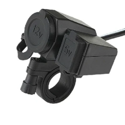 Afbeelding van Mintice Auto Voertuig Motorfiets USB Sigarettenaansteker Oplader Adapter Waterdichte Voeding Plug 12V 24V