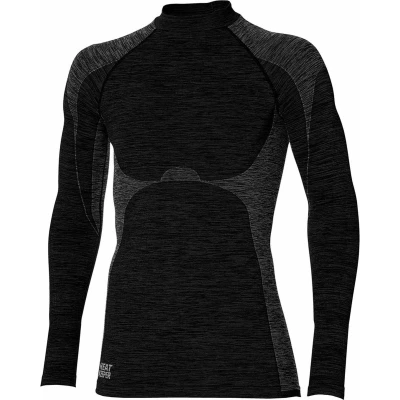 Afbeelding van Functional LS Thermoshirt Heren Black Melange 990 L Zwart Thermokleding