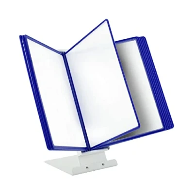 Afbeelding van Leviatan muziekstandaard van metaal 10 hoezen A4 blauw voor de bezigheid en presentatie documenten