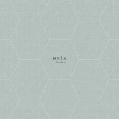 Afbeelding van ESTAhome behang hexagon celadon groen 148750 0,53 x 10,05 m