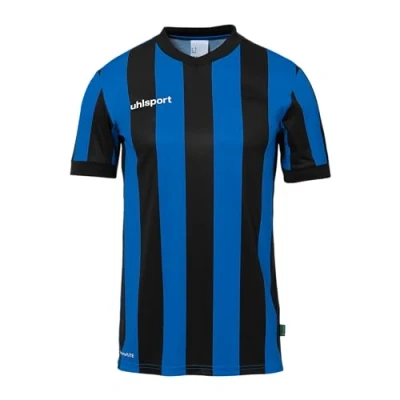 Afbeelding van Uhlsport Stripe 2.0 Shirt Korte Mouw Kinderen Zwart / Royal Maat: 152