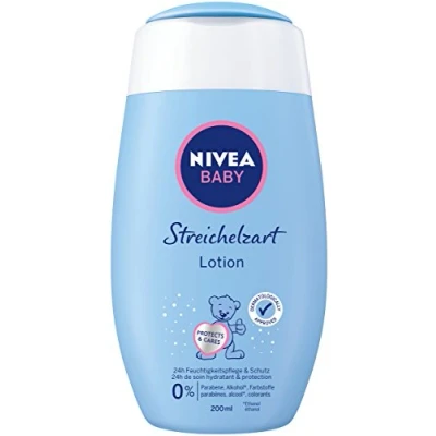 Afbeelding van NIVEA babylotion (200 ml), hydraterende verzorging voor de gevoelige babyhuid met aloë vera, hydrateert intensief