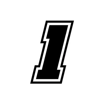 Afbeelding van 4R Quattroerre.it 13371 racenummer 1 Moto GP, zwart, 10 x 7 cm