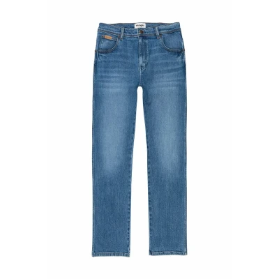 Afbeelding van Wrangler Texas Straight leg jeans, Heren, Maat: 34x32, Neon blue