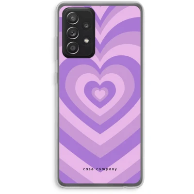 Afbeelding van Case Company® hoesje geschikt voor Samsung Galaxy A52s 5G Hart Paars Soft Cover Telefoonhoesje Bescherming aan alle Kanten en Schermrand