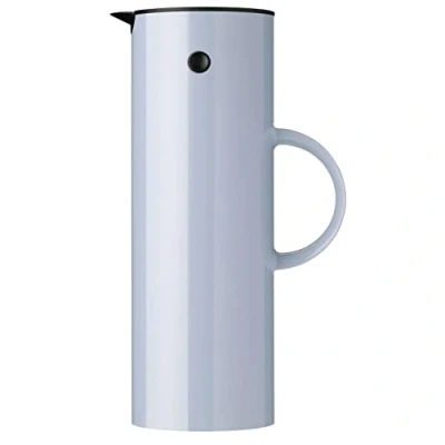 Afbeelding van Stelton EM77 Thermoskan, dubbelwandige thermoskan voor warme of koude dranken, thee en koffiepot met glazen inzetstuk, magnetische tuimelsluiting, schroefsluiting, nostalgisch design, 1,5