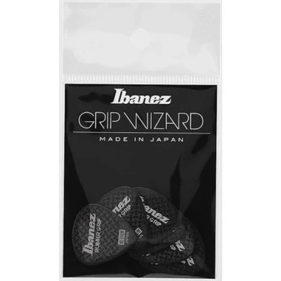 Image de Ibanez PPA16MRGBK 6 médiators Grip Wizard série Rubber noir medium 0,8mm