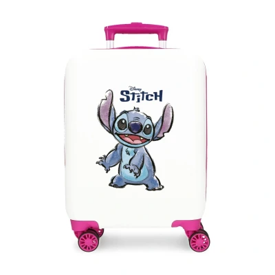 Afbeelding van Stitch meisjes kinderkoffer ABS 50cm 4 w roze