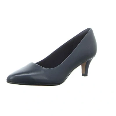Afbeelding van Clarks Dames Linvale Jerica Pumps, Blau Navy Leather, 38 EU
