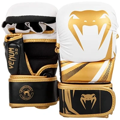 Afbeelding van Venum Challenger 3.0 MMA Sparring Handschoenen Wit Goud