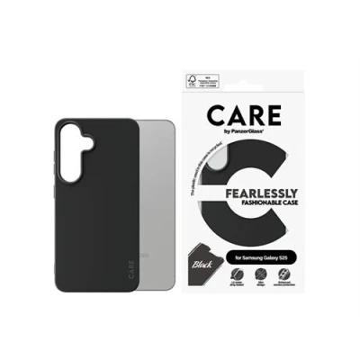 Image de CARE by PanzerGlass Coque de protection pour téléphone portable polyuréthane thermoplastique (TPU) 100 % recyclable noir Samsung Galaxy S25