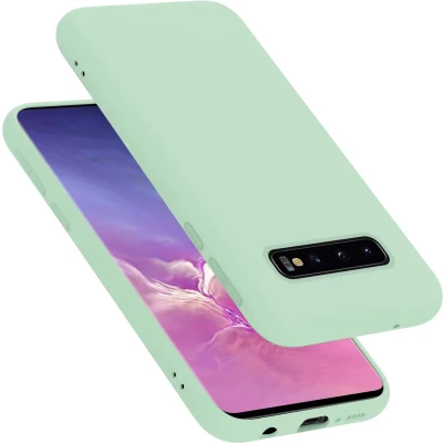 Afbeelding van Cadorabo Hoesje geschikt voor Samsung Galaxy S10 4G in LIQUID LICHT GROEN Beschermhoes gemaakt van flexibel TPU silicone Case Cover