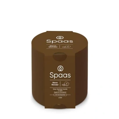 Afbeelding van SPAAS Glow Geurkaars 2 wiek Warm wonder ± 55 branduren