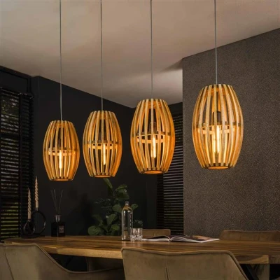 Afbeelding van Hoyz Collection Hanglamp Orbit 4L Massief Mango Naturel