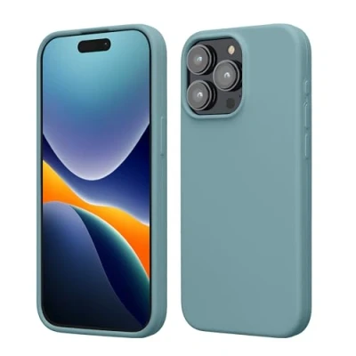Afbeelding van kwmobile Case voor iPhone 15 Pro Max Slank TPU Hoesje met Zachte Afwerking In antieksteen
