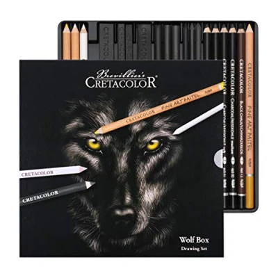 Afbeelding van Cretacolor Wolf Box Tekenset 25 delig