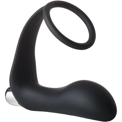 Afbeelding van FANTASSTIC VIBRATING ANAL PLUG WITH COCKRING BLACK