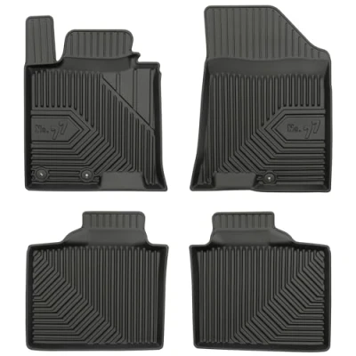 Afbeelding van M MOTOS Rubberen vloermat voor Hyundai i40 2011 2019, verbeter je reiscomfort met de zwarte antislipmat auto nr. 77, automat alle weersomstandigheden, bescherming tegen vuil.