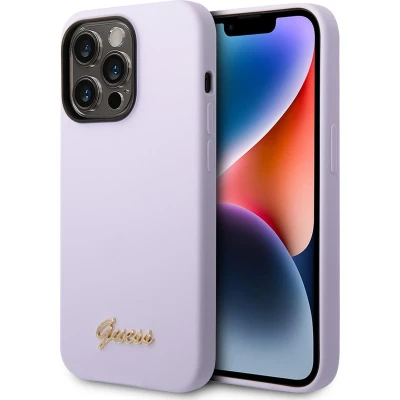 Afbeelding van Guess Silicone Back Case Geschikt voor Apple iPhone 14 Pro (6.1&quot;) Paars