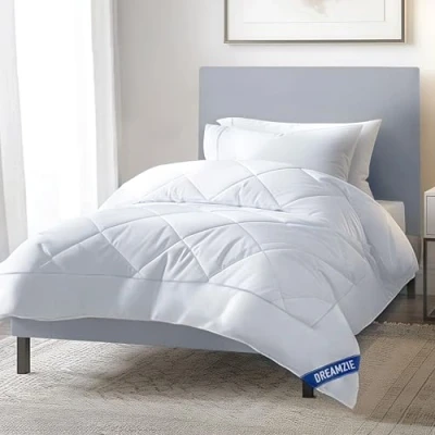 Afbeelding van Dreamzie Dekbed, 155 x 220 cm, van microvezel, getemperd dekbed met polyestervulling voor 4 seizoenen, 300 g/m², 1 persoon