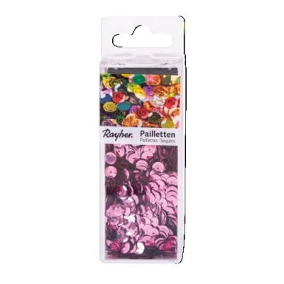 Afbeelding van Pailletten Wasbaar cup vorm oud roze 6 mm 4000 stuks Rayher