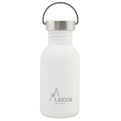 Afbeelding van RVS fles Basic Steel Bottle 500ml S/S Cap Wit