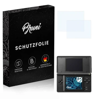 Afbeelding van Bruni displaybeschermfolie compatibel met Nintendo DS Lite beschermfolie, kristalhelder, (set van 2)